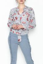  Stripe Butterfly Top