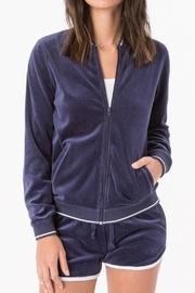  Velour Bomber Jacket
