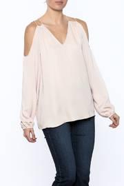  Long Sleeve Cold Shoulder Blouse