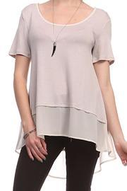  Chiffon Hem Top