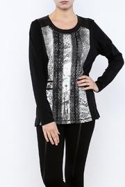  Leather Accent Top
