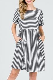  Striped Bib Dress