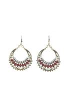  Earrings Red-antique Gold