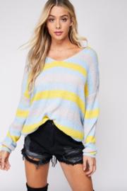  Striped Twisted Back Sweater