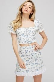  Ruffle-hem Floral Skirt