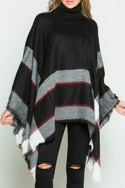  Hello-fall Plaid Poncho
