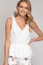  Tie Shoulder Blouse