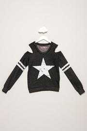  Star Cold Shoulder Sweatshirt