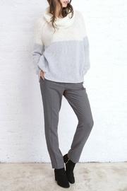  Colorblock Cowel Sweater