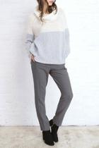  Colorblock Cowel Sweater