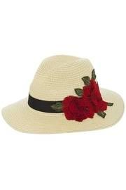  Floral Patch Woven Hat
