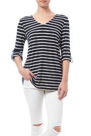  Stripe Chambray Top