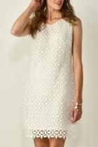  Layered-textured White Dress