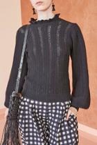  Pointelle Cashmere Pullover