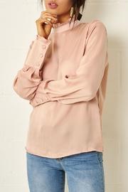  Pink Open-back Blouse