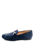  Navy Leather Loafer