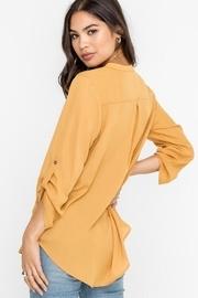 Mustard V-neck Blouse