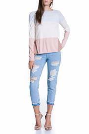  Stripe Open Back Sweater