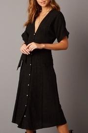  Plunging Dolman-sleeve Midi-dress