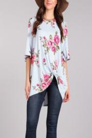  Vertical Stripes & Floral Top