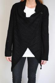 Dex Draped Black Sweater