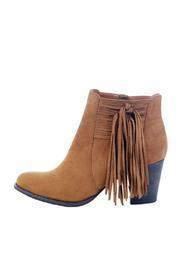  Rust Fringe-knot Bootie