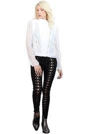  Sheer Sleeve Jacket