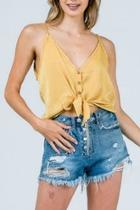  Satin Knot Crop