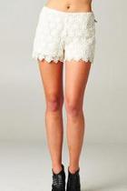  White Lace Shorts