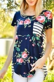  Floral And Stripes Tops