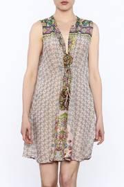  Checker Print Sleeveless Dress