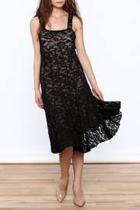  Black Lace Midi Dress
