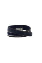  Rhinestone Crossover Leather Magnetic Bracelet