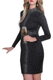  Rhinestone Black Dress