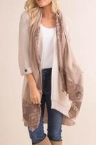  Taupe Frayed Scarf