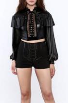  Black Leather Top