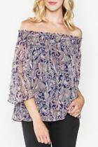  Paisley Off The Shoulder Top