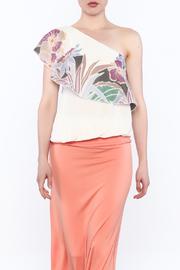  Floral One Shoulder Top