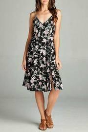  Black Floral Midi Dress