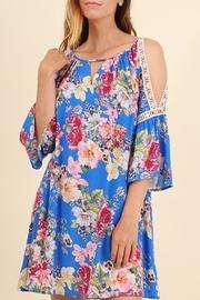  Open Shoulder Floral Dress