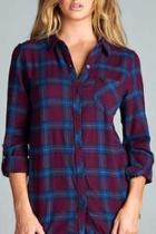  Hooded Flannel Top