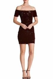  Burgundy Sequin Bodycon Dress