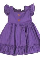  Purple Button Dress