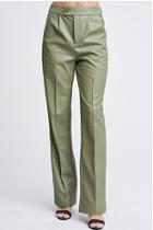  Olive Green Vegan Leather Pants