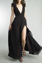  Sleeveless Pleated Gown