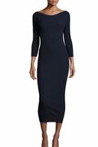  Blue Ribbed Dress