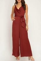  Satin Cami Jumpsuit