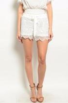  White Crochet Shorts