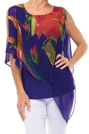  Floral Overlay Top