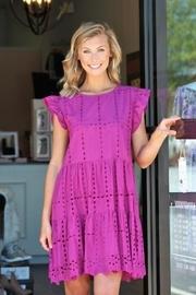  Eyelet Lace Woven Dress